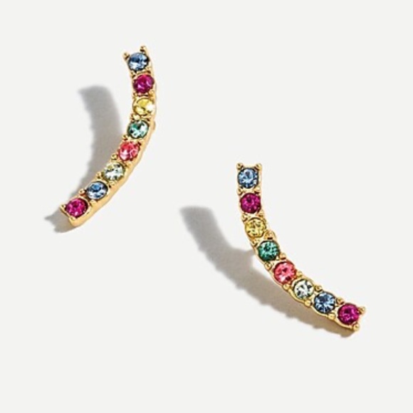 NWT J.Crew Mini-stone climber earrings $19.50 AP453 BE - Picture 1 of 2